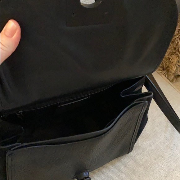 Selena Gomez Coach black purse with black leather and suede - Picture 6 of 9